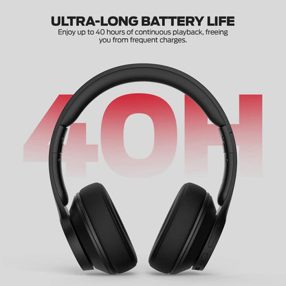 40H Wireless Over Ear Headphones with Deep Bass Sound & ENC Clear Calls