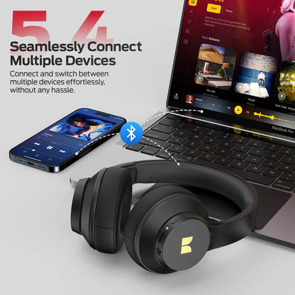 40H Wireless Over Ear Headphones with Deep Bass Sound & ENC Clear Calls