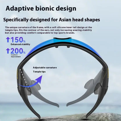 AI Smart Sports Glasses with Open Ear Audio, Bluetooth 6.0 & UV Protection