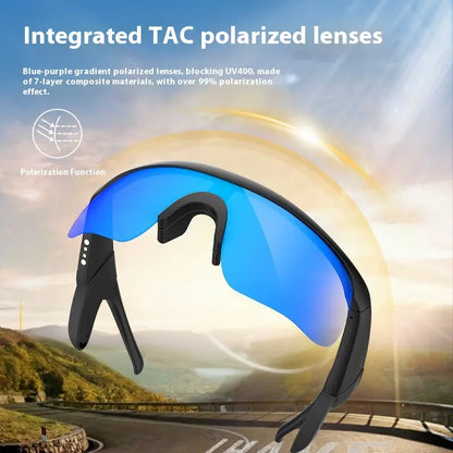 AI Smart Sports Glasses with Open Ear Audio, Bluetooth 6.0 & UV Protection
